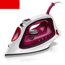 电熨斗家用蒸汽熨斗手持式迷你挂烫机熨斗电烫斗陶瓷烫衣服 现代红色陶瓷底板
