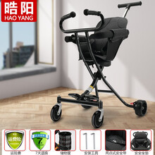 脉驰 溜娃神器带娃五轮遛娃神器婴儿手推车儿童三轮车1-3-6岁轻便折叠 黑色四轮