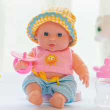 仿真婴儿洋娃娃玩具女孩全软胶育婴师模型月嫂培训会说话的假娃娃 521-Z粉色 237声+奶瓶+奶嘴