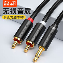 磊邦音频线一分二3.5mm转双莲花头rca插头手机台式机电脑接功放音箱通用低音炮线输出入转换线音响 3.5mm公转双莲花 1.5米