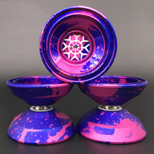 羽凡鸟 炫酷飞龙悠悠球yoyo睡眠超长比赛专用花式铝合金属溜溜球 雪魔黑粉蓝 雪魔粉蓝