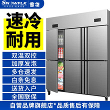 【现货速发】雪花商用四六门厨房冰箱立式冷藏保鲜展示柜两门饭店酒店不锈钢冷柜立式冷冻冰柜厨房冰柜商用 六门冰箱冷藏+冷冻【双温特价款】