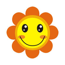 亚克力太阳花奖励笑脸微笑牌员工工号牌胸牌胸章胸针 4.5cm(10个装)