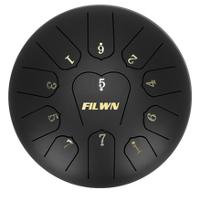 恋上倪（FILWN）空灵鼓 11音初学者成人儿童空灵鼓打击乐器10寸12寸空灵阁忘忧鼓无忧鼓打钢舌鼓 12寸11音演奏版（磨砂黑）