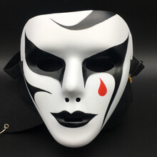 新品万圣节面具化妆舞会cosplay全脸男面罩彩绘街舞跳舞面具抖音同款 魔影