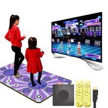 舞状元(wzy) 跳舞毯家用儿童跳舞机玩具电视电脑两用跑步游戏机亲子互动炫舞毯 双人无线PVC紫色HDMI高清款