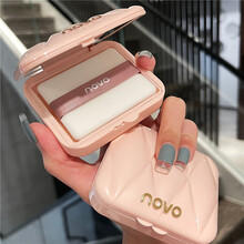 novo柔焦蜜粉饼女控油定妆老牌国货干粉干湿两用补妆遮瑕粉饼 3#自然色