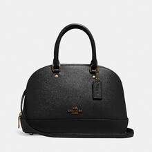 蔻驰 COACH 奢侈品 女士中号贝壳包手提肩背斜挎黑色皮质 F27591 IMBLK