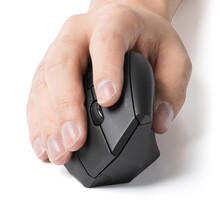 SANWA SUPPLY 人体工学有线/无线/蓝牙鼠标 垂直竖握 蓝光LED 5键 3档DPI 蓝牙 ERGBT15