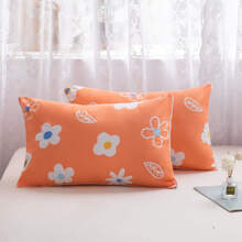 维尔美枕头枕芯一对装家用护颈椎枕双人单人学生宿舍简约柔软男女孩整头 萌动小花（1枕芯1枕套）