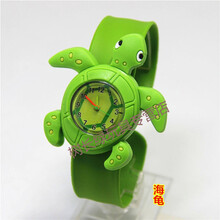 儿童小礼品手表拍拍表卡通儿童玩具手表男女孩电子表幼儿手表 绿水龟