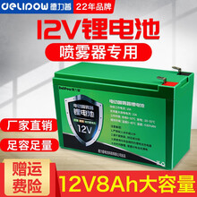 德力普（Delipow）锂电池 12V电动喷雾器电瓶蓄电池大容量农用适用喷农药/照明/音响UPS门禁 充电器+12v锂电池【8Ah】