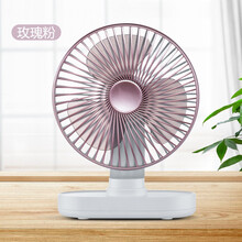 XAXR D77小风扇自动摇头USB便携式迷你可充电随身家用学生宿舍床上寝室办公室台式桌面小型电风扇 USB可充电自动摇头小风扇（玫瑰金色）