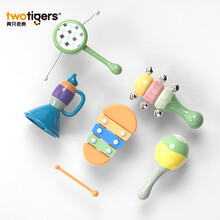 新生婴儿玩具 0-2岁奥尔夫敲琴 拨浪鼓 手摇铃 沙锤 小喇叭 幼儿打击乐器儿童听力训练宝宝抓握玩具 奥尔夫5件套