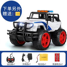 勾勾手（GOUGOUSHOU）遥控汽车儿童玩具男孩玩具车遥控车漂移越野车汽车模型无线攀爬变形遥控车  遥控吉普车-警车白色【两组电池】