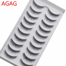 3D立体多层10对装交叉假睫毛眼睫毛自然仿真款睫毛胶水工具套装 【送胶水】 【1盒10装】