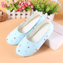 春季坐月子鞋子春秋季孕妇拖鞋产妇包跟软底防滑产后夏季薄款室内 印花蓝色 月子鞋 36