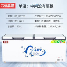 雪音428升-1788升大冰柜商用单双温冷藏冷冻柜保鲜柜速冻冻肉 728单温长1.95宽0.7高0.8