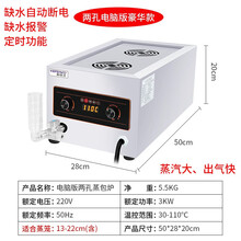 芯园蒸包炉商用小笼包电蒸锅早餐店蒸包子机小型台式饺子保温 2孔 电脑版豪华款 缺水断电