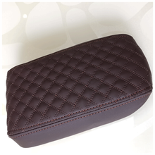 定制皮质汽车扶手箱套手扶箱套中央扶手箱全包四季保护套 棕皮棕格（绗绣皮） 备注车型