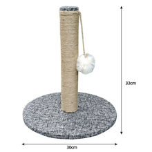 剑麻绳猫爬架猫抓柱猫咪宠物玩具用品磨爪棉麻猫抓板立式猫猫玩具 黑白棉麻(小号)