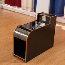 灵烦 足疗沙发茶几边角带经济型桑拿按摩浴场柜美甲美容中间小足浴茶几 不锈钢款式玻璃