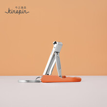 今之逸品 指甲剪折叠带钥匙扣小巧便携指甲刀指甲钳美甲工具 橙色