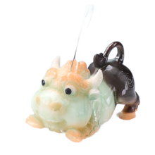 月仙琪 扭转乾坤茶宠物小摆件变色茶玩精品可养生肖牛气冲天功夫茶具茶桌摆件牛 茶宠摆件牛 变色牛