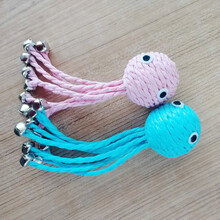 犬喵犬句猫玩具猫玩具章鱼单只发货蓝粉随机发送猫狗玩具逗猫咪互动小老鼠猫咪解闷铃铛小乐趣玩具狗咬玩具