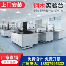 蓝禹 全钢实验台工作台实验室操作台试验台化验室钢木中央台学生实验桌 定制专拍（联系客服咨询）