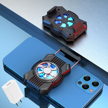 森兹迪 手机散热器适用于小米黑鲨冰封散热器pro手机散热背夹吃鸡王者降温神器半导体手机散热器风扇不求 【银p12大面积内置电池风冷】+2A充电头