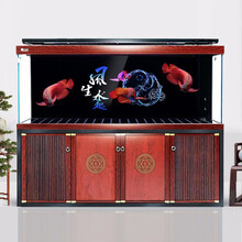 （北京同城免费入户安装）意牌YEE大鱼缸水族箱家用客厅办公室免换水生态底过滤大型超白玻璃金龙鱼缸2米