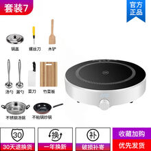 朗圭圆形电磁炉家用节能小型炒菜火锅多功能一体便捷迷你电池炉全套装 套餐7