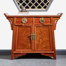 颐和盛世 红木家具缅甸花梨（学名：大果紫檀）中式二联橱 实木餐边柜储物柜玄关柜 二联橱