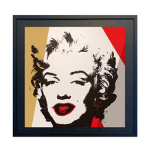 维格列艺术 安迪·沃霍尔 玛丽莲梦露 11.37 丝网版画 家居装饰挂画 手工装裱 Golden Marilyn 11.37