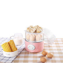 志高（CHIGO）蒸蛋器婴儿煮蛋器自动断电迷你小型早餐机家用三层304不锈钢 粉色 双层带量杯