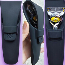 吉列锋速剃须刀盒硅胶套保护套旅行吉利冰酷收纳锋隐致顺致护刮胡 硅胶套一个