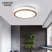 箭牌照明（ARROW）阳台灯走廊过道灯玄关灯入户衣帽间卧室厨房led吸顶灯具简约现代 B款金色-三色调光