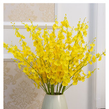 客厅玄关仿真花干花装饰插花假花花束摆设绢花干插花 跳舞兰20支