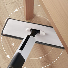 侨源 喷雾拖把家用喷水旋转干湿木地板拖布洗拖神器一拖净平板拖地拖把 豪华喷雾拖把(刮刀+两块拖布)