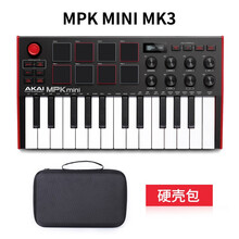 AKAI雅家键盘打击垫MPK MINI MK3键盘控制器25键MIDI便携编曲键盘PLAY MPK MINI MK3 普通版+硬包