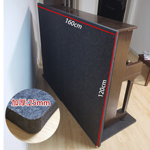 sevinia乐器 出口日本钢琴减震隔音隔热地垫背后隔音地面隔音毡棉 黑色背后隔音毡160x120