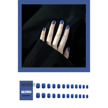 茹诗妮 香芋暖紫短款指甲贴片方头美甲成品显白纯色简约假指甲持久甲片 AA2093