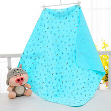 四季薄款婴儿抱被新生儿襁褓包巾包被宝宝用品小被子抱毯浴巾 80*75cm蓝色包被