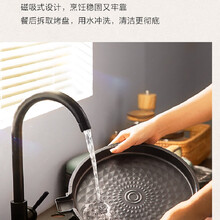 美的(Midea)电饼铛家用多功能加深电饼档可拆洗大火力煎饼锅双面加热网红复古薄饼机大容量不沾春卷机 墨绿  1500w+25mm深盘+下盘可拆洗