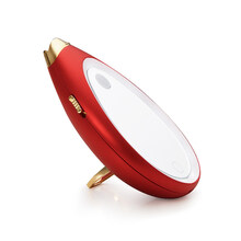 GRISHKO葛莉丝蔻智能补水美妆镜化妆镜带灯便携随身手持led补光镜 火辣中国红