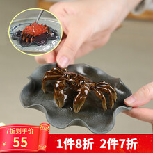 万壶园 紫砂茶宠摆件茶玩变色螃蟹茶具配件可养功夫茶具手工制作紫砂创意大闸蟹茶盘茶桌摆件茶道品茶用具 变色螃蟹