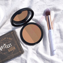 高光侧影修容盘一体盘修容粉饼网红李佳琦两用女初学者鼻影发际线 三色修容粉饼+大理石高光刷