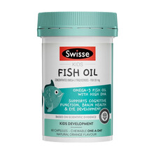 swisse儿童钙片 4-6-13岁青少年长高 进口2-3岁宝宝搭配维生素d3 儿童脑部健康DHA鱼油胶囊 60粒
