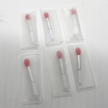 硅胶唇刷口红刷迷你唇膜唇釉刷涂抹棒便携初学小号化妆刷女 6个短款白柄 粉头唇刷 其它材质